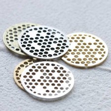 Solid Brass Round Charm - 20mm 4591C 