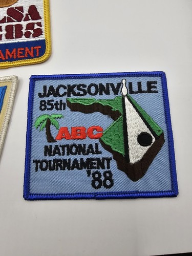 Vintage Patch Lot of 9 Early ABC Bowling National Tourment 1980 to 1988 - Picture 6 of 7