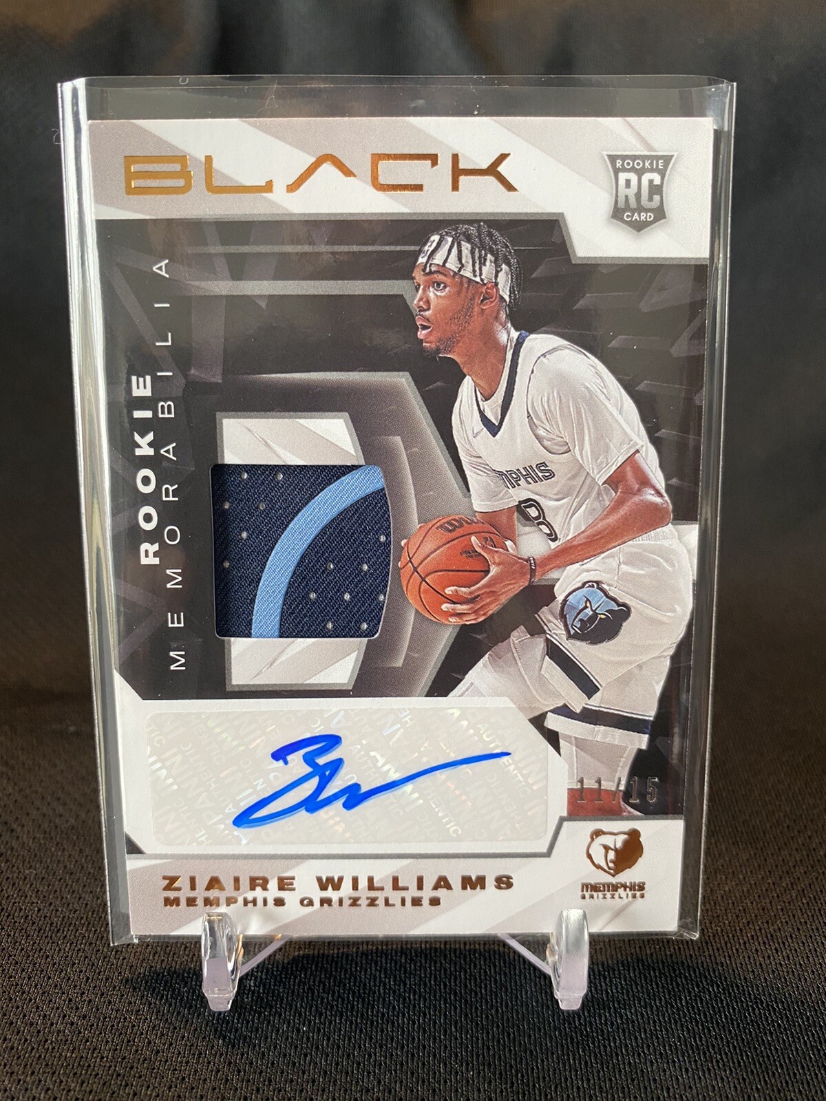 2021-22 Panini Black Ziaire Williams RC Memorabilia Auto Copper /15 RPA RC SSP