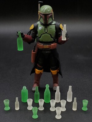 CUSTOM DRINKING BOTTLE & CUP LOT 3.75'' 1:18 SCALE STAR WARS FIGURE DIORAMA (J38)
