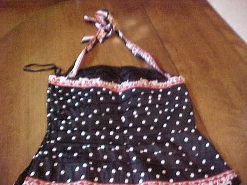 WHITE HOUSE BLACK MARKET BUSTIER CORSET TOP SIZE 2 BLACK & WHITE DOTS - Picture 4 of 6