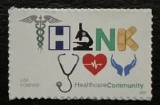 2024 Scott #5947 - Forever - THANK YOU HEALTHCARE COMMUNITY - Single MNH