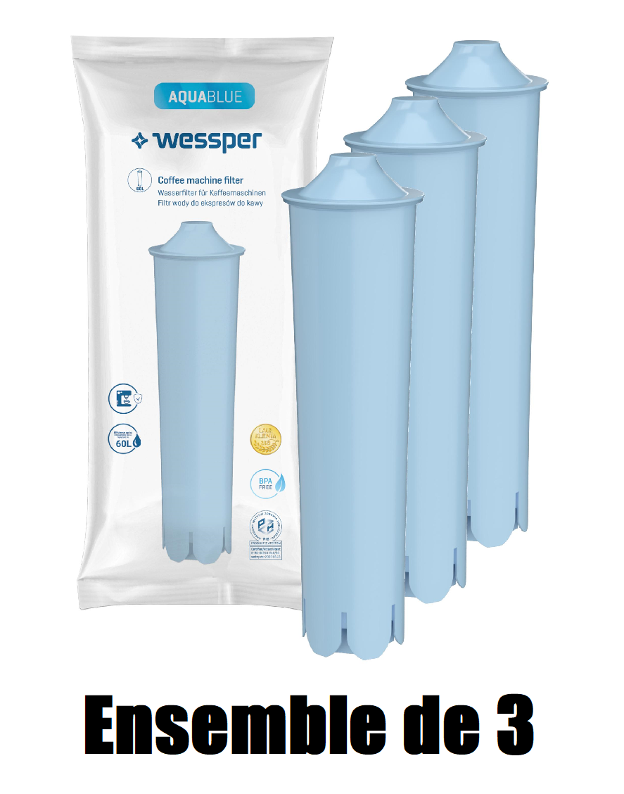 Wessper Cartouche filtrante compatible avec Jura Blue filtre à eau