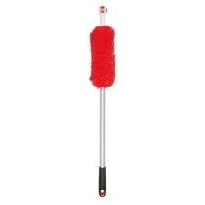 Surface Cleaning Long Reach Dusting System With Pivoting Microfiber Brush Heads