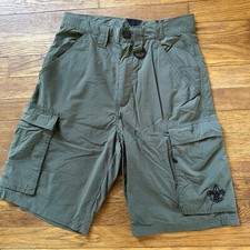 BSA Boy Scouts America Centennial Uniform Shorts Mens X-Small Green Cargo Nylon