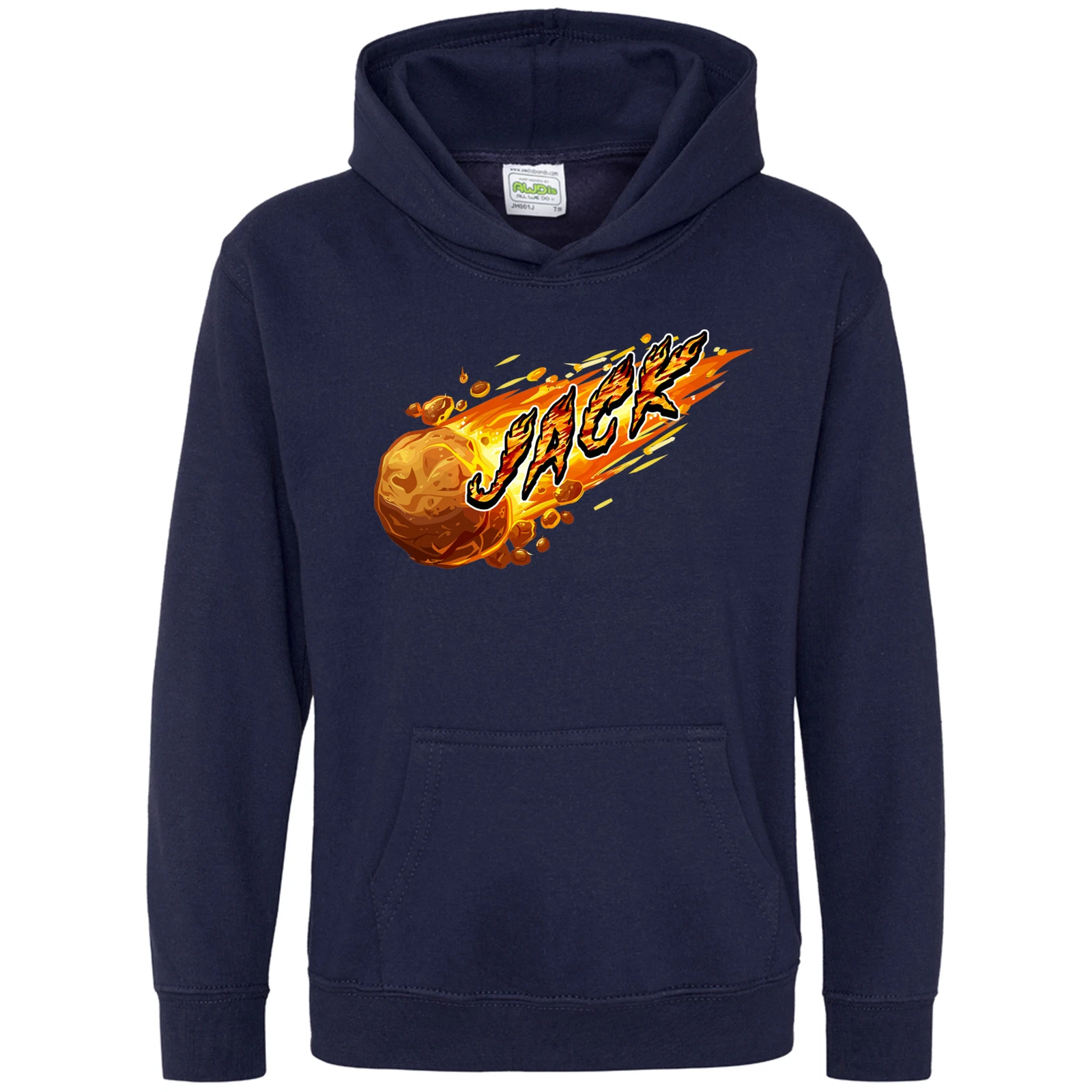 VETEMENTS Felpa con Cappuccio Bambini Spazio Personalizzata Cometa Regalo Ragazzi e Ragazze Personalizzata Nome Chris...