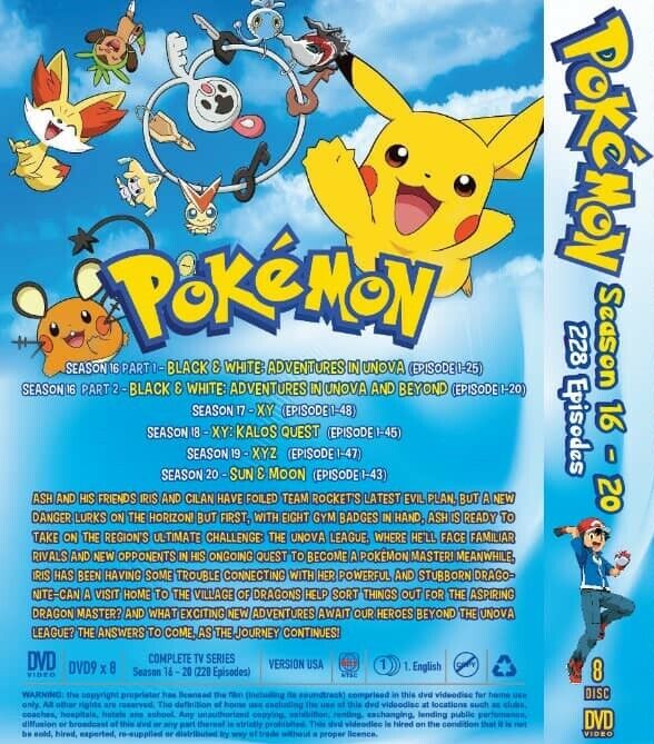 Preços baixos em Pokémon (série de TV) Pg DVDs e discos Blu-Ray