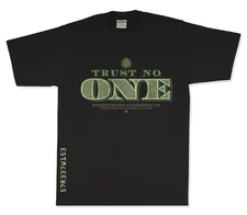 streetwise TRUST NO ONE Graphic T-Shirt Black & Blue M-5XL