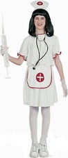 Lil' Nurse Girl Doctor Career White Red Fancy Dress Up Halloween Child Costume