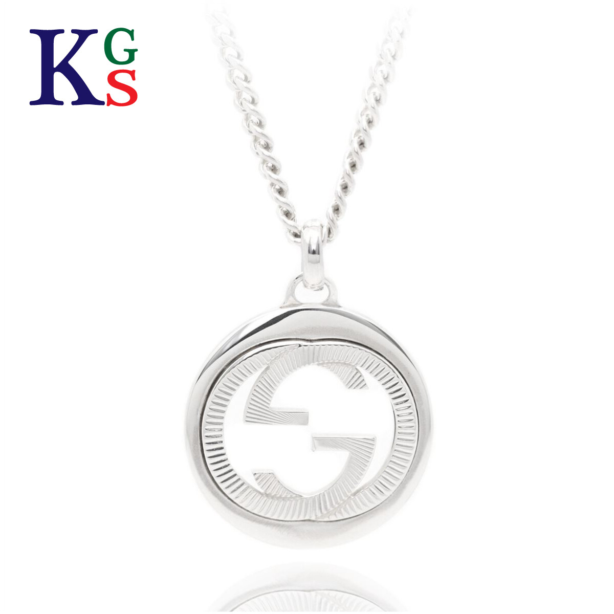 Gucci Necklace Interlocking G Circle Pendant Silv… - image 2