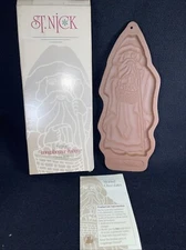 NIB LONGABERGER POTTERY COOKIE MOLD 10” St. Nick Christmas 1993 Santa Excellent
