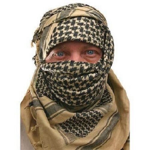 SAS & SF ARMY DESERT TAN SAND ARAB SHEMAGH SCARF Hike Camp Survival 100% Cotton  - Photo 1/2