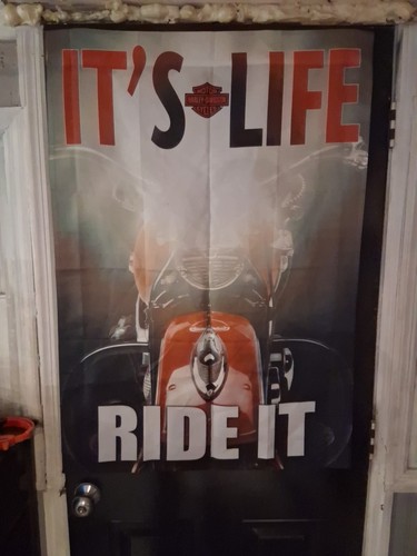 Harley Davidson Motorcyle It’s Life, Ride It Flag Banner