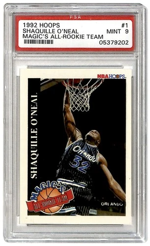 1992-93 Hoops Magic's All-Rookie Team Shaquille O'Neal Rookie #1 PSA 9 ES6