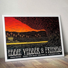 Eddie Vedder Ohana Festival 2026 Merch Poster In Dana Point CA On September 25