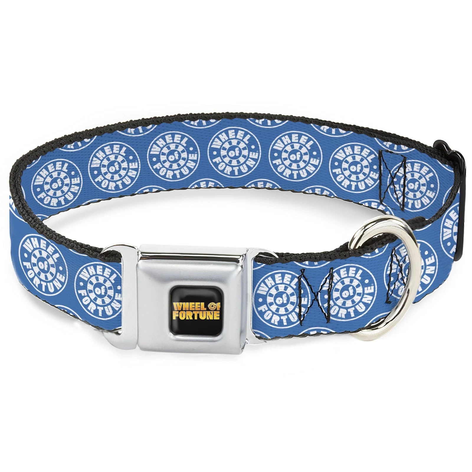 Sony Pictures Pet Collar, Dog Collar Metal Seatbelt Buckle, Wheel of Fortune Log