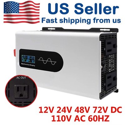 Pure Sine Wave Solar Inverter 5000W 8000W 12000W Off Grid 12V 24V 48V 72V 110V