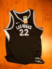 Nike Las Vegas Aces A'ja Wilson 22 Explorer Edition Jersey Black Womens XL NWT