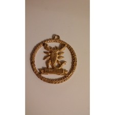 Scorpio zodiac jewelry, brass medallion