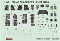 MW22 Eduard 3DL48273 F-16I Sufa Space 1/48 3D Decal For Great Wall Hobby