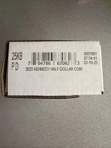 2 Rolls of 2025 Kennedy Half Dollars P & D mints Uncirculated Item #62