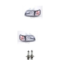 Halogen Scheinwerfer Set H4 FüR Honda Civic VI Fastback Inklusive Lampen