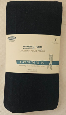 Women's Old Navy Black Control Top Tights/ US Size L- XL