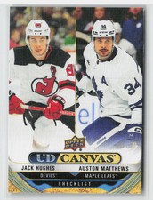 2024-25 Upper Deck Series 2 UD Canvas Auston Matthews Jack Hughes #C210