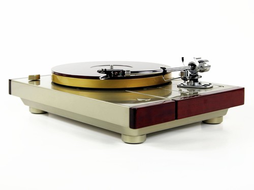 Restaurierter Thorens TD 320 Champagne mit SME 3009 Tonarm und Gehäusewangen