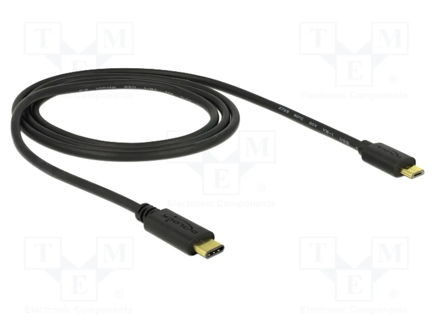 Delock - Câble USB-C vers Micro-USB B - 3 A - 2 m - Noir - Image 2