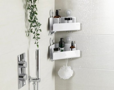 Joseph Joseph EasyStore  White Corner Shower Shelf - 4 Sets