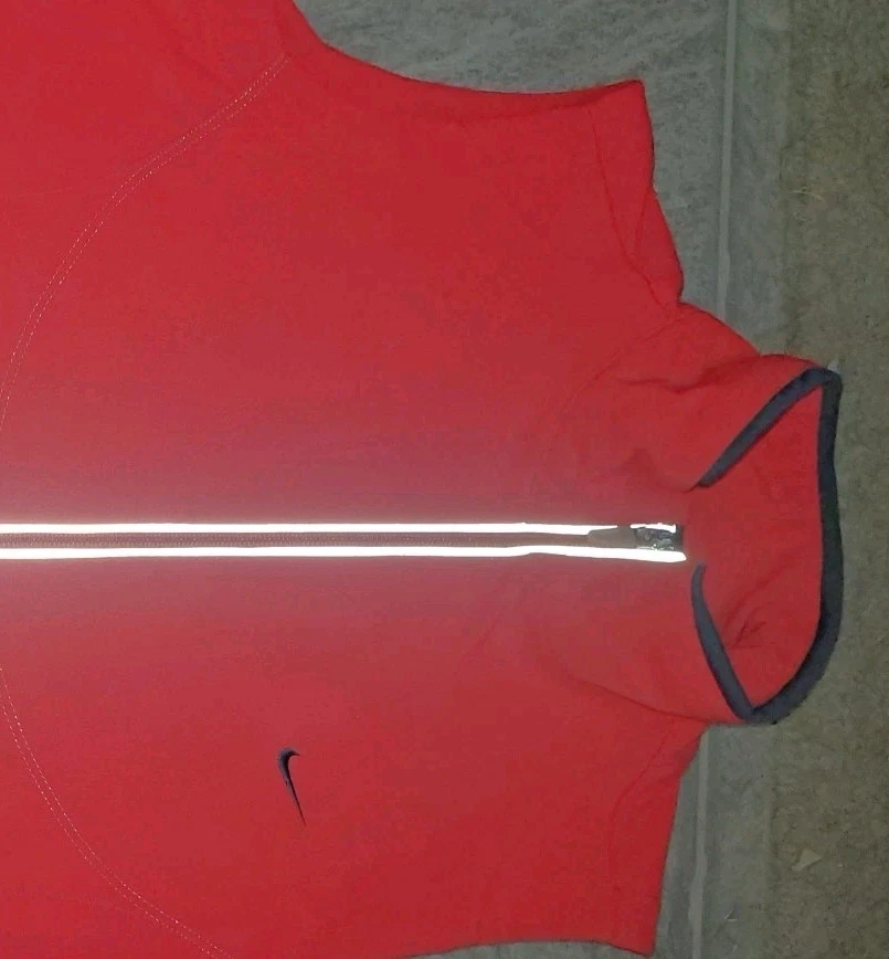 Nike Running Vest Women XS(0-2) Red  Running Activewear Full Zip Pockets Therma  - Image 2 of 4