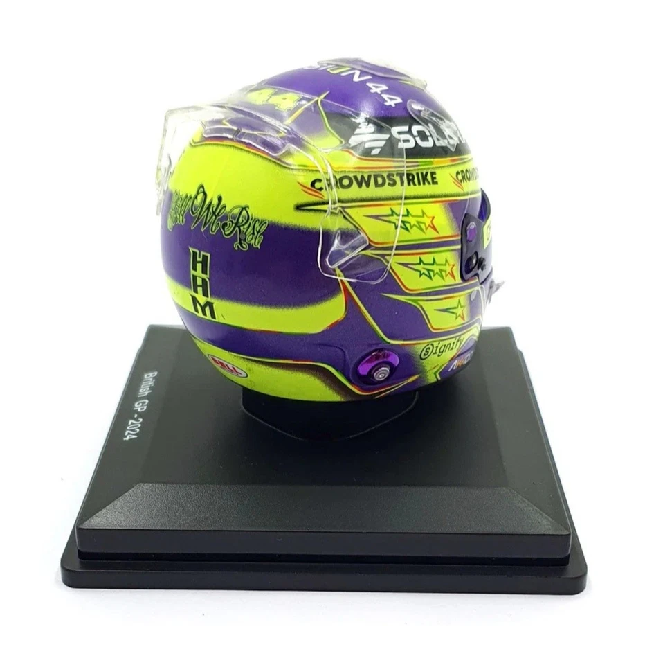 MODELLINO CASCO HELMET 1:5 SPARK AUTO F1 MERCEDES LEWIS HAMILTON BRITISH GP 2024 - Immagine 3 di 4