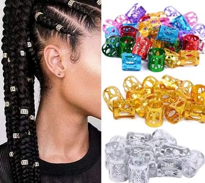 50 Pcs Dreadlocks Hair Cuff Clips, Hair Braid Rings, Women Hair