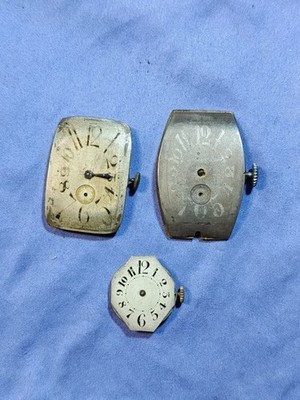 Mix size oblong dial with round movements job lot of 3 . All balance are good.