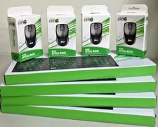 4X BUNDLE NEW BTO Wired Optical Mouse (M309) AND Wired Slim Keyboard (M309)