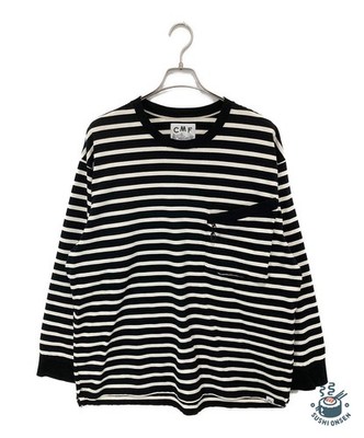 CMF OUTDOOR GARMENT SLOW DRY BORDER TEE Size: M Black x white Men CMF2302-C03J