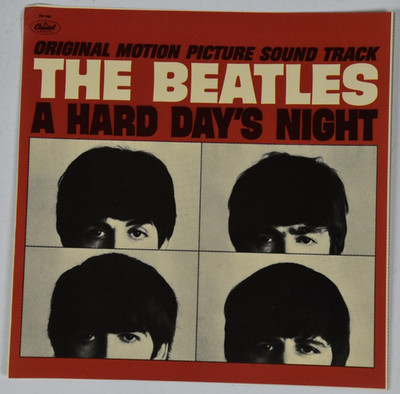 Vintage The Beatles hard Day's Night Cover Art 6'' Art Print 45 Record Paper ONLY