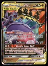 Carta Pokemon Naganadel & Guzzlord GX 158/236 Holo Eclissi Cosmica