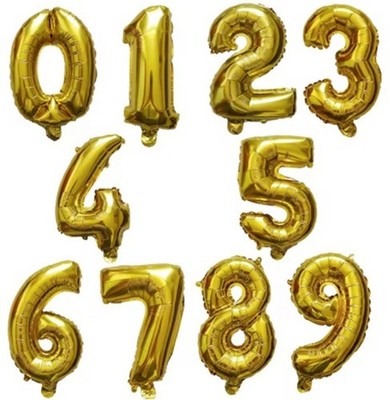 16'' , 26'' Number Color Foil Balloons: Party, 2026, Prom, Happy Brithday