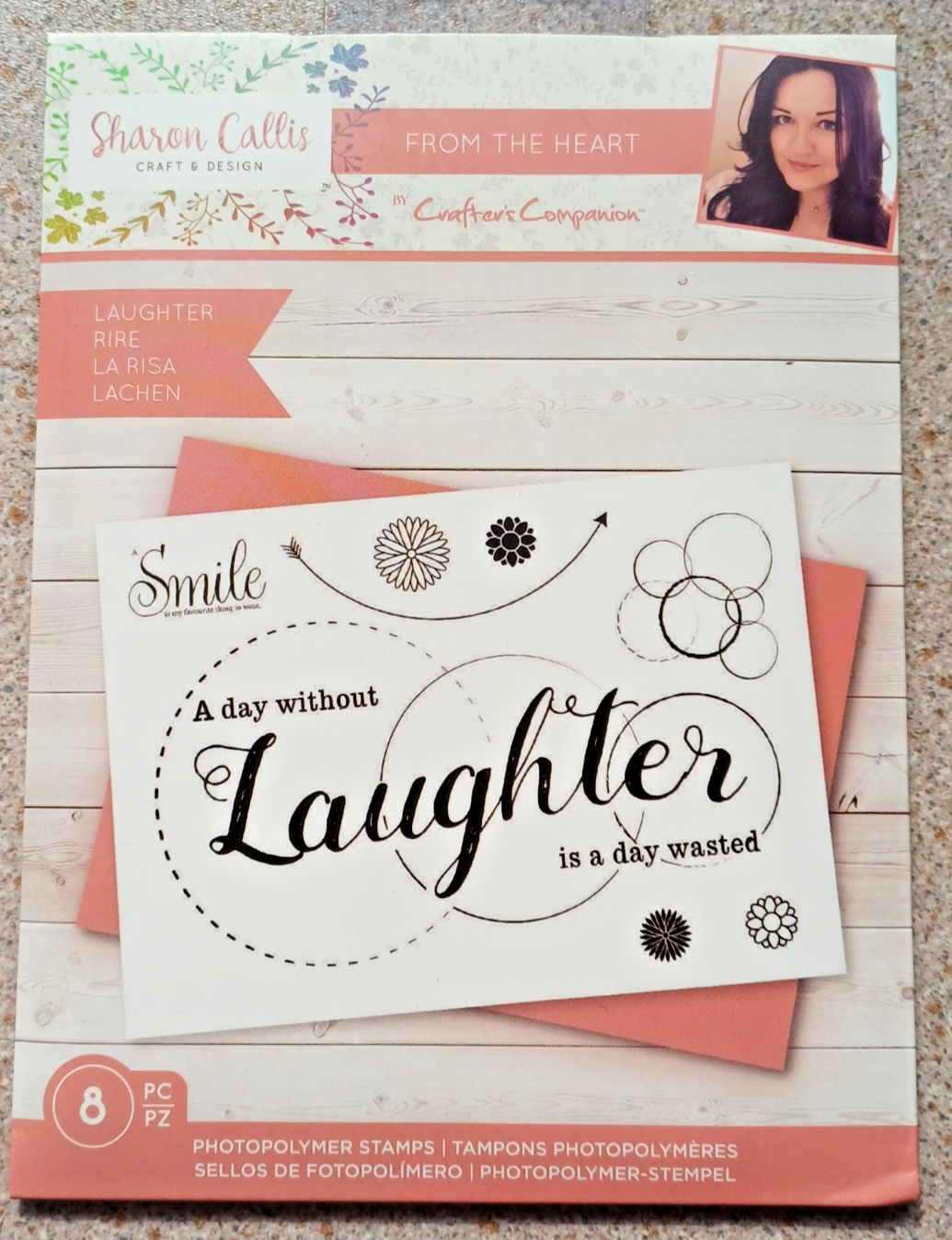 Crafter's Companion - Sharon Callis - From The Heart Stamps - Laughter NEW