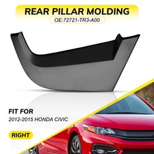 Right Rear Door Pillar Window Molding Garnish Trim Abs Fit 2012-2015 Honda Civic Right Rear Door Pillar Window Molding Garnish Trim Abs Fit 2012-2015 Honda Civic