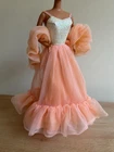 Vintage (1984) Barbie Peaches N Cream Dress & Boa (Outfit Only)