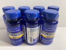 Puritan's Pride Melatonin Night Sleep Aid 10 mg 60 Lot Bundle of 7 Ex. 10/26