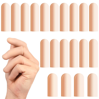 #ad Gel Finger Cots 20Pcs Reusable Silicone Finger amp; Thumb GuardsFlexible Shield... $7.38