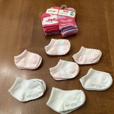 Lot of 13 Pairs of Baby Girls Socks-Newborn to 6 Months-Burt Bees/Other