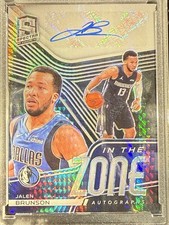 2020 Spectra Jalen Brunson In the Zone Gold Prizm Autograph /10