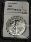 2026 NGC MS69 American Silver Eagle Dollar, U.S. .999 1 oz $1 Bullion Coin