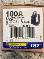 Schneider Electric QOM100VHCP 100 AMP Main Breaker 2-pole- Black