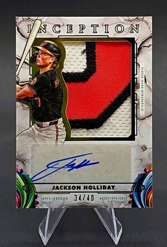 Topps Inception 2025 Jackson Holliday Orioles Jumbo Patch Auto IAJP-JH /40
